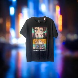 Black Anime Graphic Short Sleeve Tee